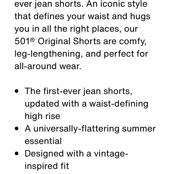 Classic Levi’s 501 Denim Shorts - Picture 7 of 7